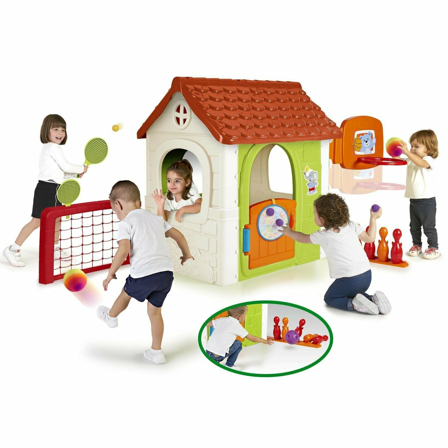 FEBER - Casetta Multi-Activity Casual 6 In 1 - h124x233x133 cm